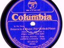 US ELECTRIC COLUMBIA SET No. 36- TOSCHA SEIDEL PLAYS BRAHMS VIOLIN SONATA (1926)