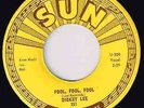 Dickie Lee Fool Fool Fool 1958 Sun #308 Rockabilly 45 RPM 