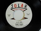 RARE 1961 Northern Soul 45 BOBBY PARRIS Is It You / Wishing Well JOLAR 1001 NM