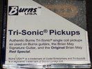 BURNS TRISONIC 3 GOLD PICKUP SET FOR BRIAN MAY GUITAR QUEEN RARE BRAND NEW