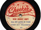 78 BLUES All My Love In Vain    Sonny Boy Williamson CHECKER DJ LISTEN