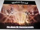 MOTORHEAD No Sleep 'til Hammersmith VINYL LP Lemmy & Fast Eddie Autograph SIGNED