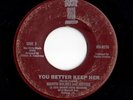 Crossover Soul 45 MARVIN HOLMES You Better Keep Her/Kwami Brown Door HEAR