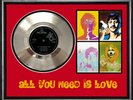 BEATLES - ALL YOU NEED IS LOVE - FRAMED SILVER 45rpm  RECORD