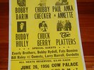 Original 1st ROCK N ROLL POSTER 1956 Cow Palace CHUCK BERRY BUDDY HOLLY HALEY