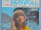 MARIANNE FAITHFUL 45 EP  Sung in FRENCH   Summer Nights  1966 VG+  FRANCE W/PS