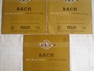 BACH THE ART OF FUGUE SCHERCHEN SET 3 LP'S GOLD ORANGE UK DECCA 1ED