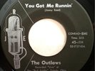 * OUTLAWS You Got Me Runnin/Run Rudolph  GARAGE ROCKABILLY jre 45 HEAR