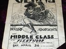 RARE 1980 GERMS FLYER MIDDLE CLASS ADOLESCENTS DER STAB @ FLEETWOOD HARDCORE KBD
