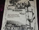 RARE 1982 BLACK FLAG FLYER FLIPPER CODE OF HONOR RED KROSS @ON BROADWAY PUNK KBD