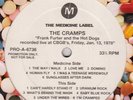 THE CRAMPS FRANK FURTER AND THE HOT DOGS RECORDED  LIVE AT CBGB'S LP PROMO