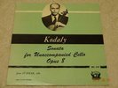 STARKER/KODALY/PERIOD SPL 510/sonata for unaccompanied cello OP.8;mega-rare