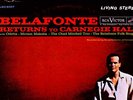 BELAFONTE RETURNS to Carnegie Hall RCA Living Stereo LSO 6007 2LPs 1960 1/1/1/3s