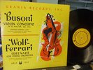 URANIA URLP 7043   BUSONI VIOLIN CONCERTO SIEGFRIED BORRIES  RARE LP EX COPY