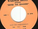 ENTER THE DRAGON movie Radio Spots promo advert 45 funk breaks Bruce Lee Kung Fu