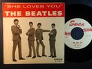 BEATLES r&r 45 w/ps SHE LOVES YOU / I'LL GET YOU  SWAN M- machine stamped
