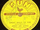 Jerry Lee Lewis-Great Balls Of Fire/You WIn Again Sun 281 78 rockabilly HEAR