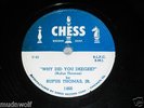 RUFUS THOMAS JR. CHESS 1466 78 RPM WHY DID YOU DEEGEE/ NIGHT WORKIN' BLUES