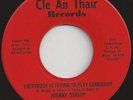 45 JOHNNY STRAPP EVERYBODY IS TRYING TO PLAY SOMEBODY funk soul CLE AN THAIR