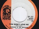 BARBARA & THE BROWNS You Don't Love Me RARE northern soul 45 new breed r&b HEAR