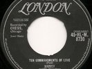 Harvey and The Moonglows DOO-WOP 45 Ten Commandments Of Love UK LONDON 8730 Hear