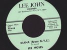 LEE MOSES diana / my adorable one DEEP SOUL 45 on LEE JOHN