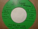 Very Rare Funk 45- Cheryl Johnson- It's Not Too Late- Bug Singer 273  M-
