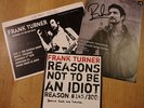 FRANK TURNER -  REASONS NOT TO BE AN IDIOT - HAND WRITTEN COVER 145/300