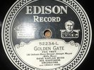 Edison  Disc Record 52234 GOLDEN GATE Dave Kaplan Orchestra Al Jolson