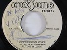 Reggae 45 ALTON & ZOOT Oppression Over on Coxsone VG++