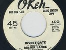NORTHERN SOUL 45 MAJOR LANCE 