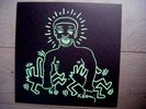 KEITH HARING 12” ART COVER LARRY LEVAN / GREEN VERSION