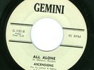 ASCENSIONS: Forget It/All Alone (Gemini G-100) GARAGE PUNK RARE ORIGINAL 7