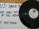 U2 WHITE LABEL TEST PRESSING  JOSHUA TREE  LP TEST90581  READ BELOW   RARE PIECE