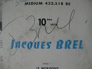 JACQUES BREL RARE DEDICACE AUTOGRAPHE AUTOGRAPHED SIGNED 45 T 7