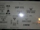 R. E. M. Work tour pass placard backstage