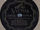 Hear Early Jazz 78 BENNIE MOTEN & his K.C. ORCH That Too, Do VICTOR 22793