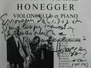 Claire & Henri HONEGGER Piano Cello Recital Autographed Private Pressing LP