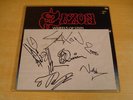 SAXON - WHEELS OF STEEL / METAL LP INCLUDING A SIGNED PAPER WITH ALL SIGNATURES