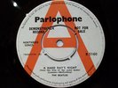 THE BEATLES a hard days night 'A' LABEL UK DEMO RARE original parlophone 45