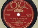 Okeh 41298  LOUIS ARMSTRONG HOT 5  King Of The Zulu's 1926 NEAR MINT 