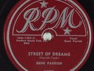 Hear Jump Blues / Blues 78 GENE PARRISH Street Of Dreams RPM 307