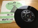 BRENDA LEE is it true UK FREAKBEAT MOD R&B DANCER jimmy page DANISH PS UK REC 45