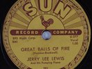 Hear Rock 'n' Roll 78 RPM JERRY LEE LEWIS Great Balls Of Fire SUN 281