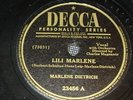 MARLENE DIETRICH - Lili Marlene - 78 tours Decca USA