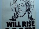 vtg org D.O.A. Will Rise Again (jesus) Poster 11x17 Punk Flyer kbd hardcore '79