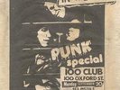 An Original 1976 (Sex Pistols) Anarchy in the U.K. Punk Special 100 Club Flyer