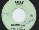 PRIVATE 1960 WI Rockabilly 45 - DICK & ROGER 