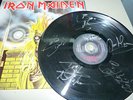IRON MAIDEN FIRST ALBUM SIGNED ALBUM  LP RECORD