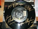 RARE SIGNED AUTOGRAPH SLEEVE+RECORD-U2-BONO-WHOLE GROUP-WHEN LOVE COMES TO TOWN